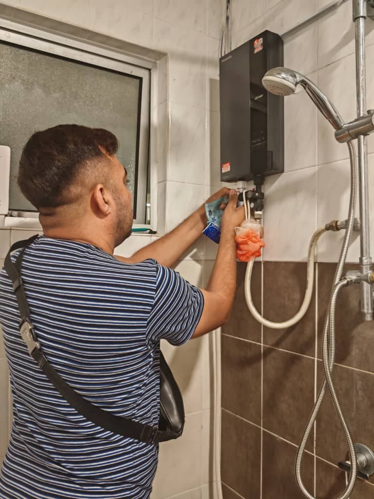 Water heater installation by June Deco in KL